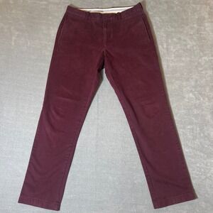 J.Crew Essential 770 Straight Fit Chinos Mens 31x32 Burgundy Maroon Pants
